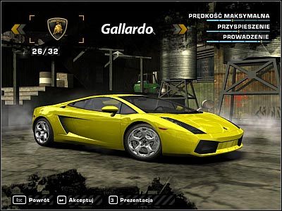 1 - Lamborghini Gallardo | Samochody | Need for Speed Most Wanted (2005) - Need for Speed: Most Wanted (2005) - poradnik do gry