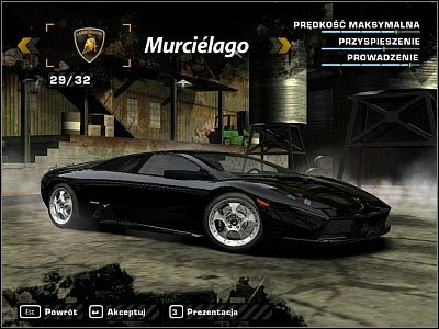 1 - Lamborghini Murcielago | Samochody | Need for Speed Most Wanted (2005) - Need for Speed: Most Wanted (2005) - poradnik do gry