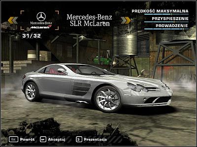 1 - Mercedes SLR McLaren | Samochody | Need for Speed Most Wanted (2005) - Need for Speed: Most Wanted (2005) - poradnik do gry