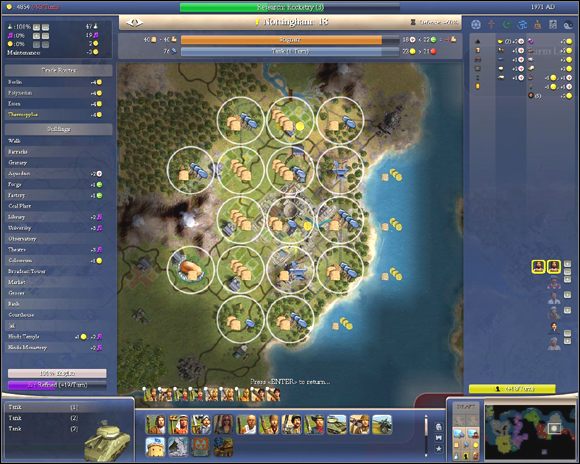 Kopalnie, lasy, warsztaty - to najlepsze miejsca pracy dla naszych mieszkańców - Miasto produkcyjne | Miasto wyspecjalizowane w Sid Meiers Civilization IV - Sid Meiers Civilization IV - poradnik