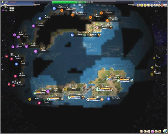 O ile nie jest możliwe osiągnięcie sukcesu bez tętniących życiem, dobrze zaplanowanych miast i silnej armii, tak same miasta i wojska do zwycięstwa nie wystarczą - trzeba jeszcze je w sposób sensowny wykorzystać - Miasta i ich koszt | Imperium w Sid Meiers Civilization IV - Sid Meiers Civilization IV - poradnik