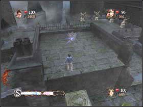 Teraz podejdź do kamiennego bloku i przesuń go do tego miejsca, tak aby umożliwił Ci wejście na górę - Dachy zamku Hogwart cz.4 | Harry Potter i Czara Ognia - Harry Potter i Czara Ognia - poradnik do gry