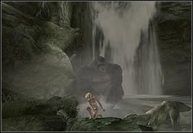 Gdy dostaniesz się na górę, ujrzysz Ann ukrytą za korzeniem - [Solucja] Chased by V-Rex cz.1 | Peter Jacksons King Kong - Peter Jacksons King Kong - poradnik do gry