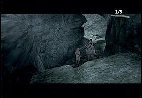 Podążaj dalej za resztą kompanów: przejdź po skalnej półce, schodami, szczeliną w głąb skał i zeskocz z podwyższenia - [Solucja] Skull Island cz.2 | Peter Jacksons King Kong - Peter Jacksons King Kong - poradnik do gry