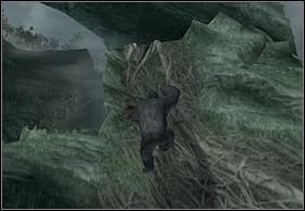 Na wyższej półce przejdź niewielki kawałek (zaatakują Cię dwa stwory, nie musisz ich zabijać) i wejdź na ścianę - [Solucja] Kong cz.2 | Peter Jacksons King Kong - Peter Jacksons King Kong - poradnik do gry