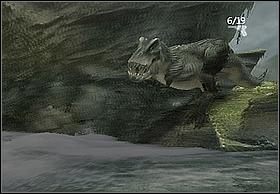 Następnie szybko spójrz w stronę lewego tyranozaura - [Solucja] Rapids | Peter Jacksons King Kong - Peter Jacksons King Kong - poradnik do gry