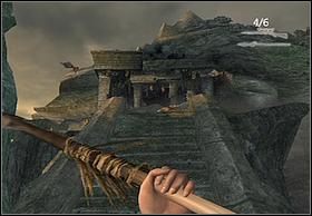 Nie wchodząc na pierwsze schody zobaczysz, że w oddali latać będzie mnóstwo potworów - [Solucja] Kongs Lair | Peter Jacksons King Kong - Peter Jacksons King Kong - poradnik do gry