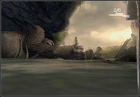 Następnie skręć w prawo i podążaj tunelem, który na pewnym odcinku zalany jest wodą - [Solucja] Kongs Lair | Peter Jacksons King Kong - Peter Jacksons King Kong - poradnik do gry