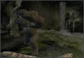 Koniec wali zasygnalizuje Ci scena, w której Kong głośno ryczy - [Solucja] Fight In The Lair | Peter Jacksons King Kong - Peter Jacksons King Kong - poradnik do gry