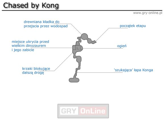 Etap rozgrywa się na tym samym terenie co Hayes, tylko od momentu podziemnej rzeki, dlatego też pozwoliłem sobie wykorzystać fragment wcześniej wykonanej mapy :) - [Solucja] Chased by Kong | Peter Jacksons King Kong - Peter Jacksons King Kong - poradnik do gry