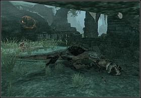 Stamtąd przy pomocy kości i włóczni zabij pozostałego dinozaura (będzie potrzebował kilku trafień, ale bez problemu można go wyeliminować) - [Solucja] Chased by Kong | Peter Jacksons King Kong - Peter Jacksons King Kong - poradnik do gry