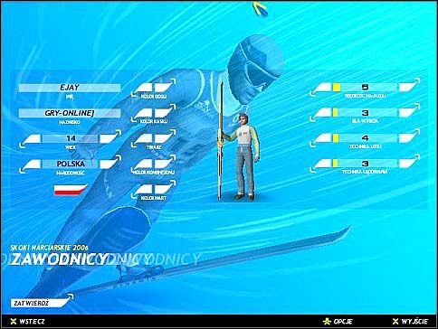 Do rozdania mamy zaledwie 15 punktów, więc nie ma sensu doradzanie, na którą umiejętność trzeba kłaść nacisk - Kariera solowa - początki, porady | Nauka skakania | Skoki narciarskie 2006 - Skoki narciarskie 2006 - poradnik do gry