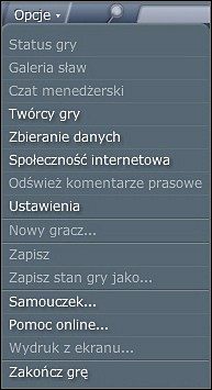 1 - Menu Options - Football Manager 2006 - poradnik do gry