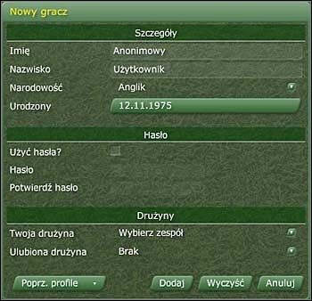 Wybierając narodowość miejmy na względzie fakt, iż obcokrajowiec ma mniejsze szanse na pozostanie w klubie w bardzo złej sytuacji klubu - Nowy manager - Prowadzenie zespołu - Football Manager 2006 - poradnik do gry