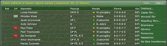 Wyszukiwać możemy według dowolnych warunków, jakiego tylko piłkarza potrzebujemy - Transfery i rotacja (1) - Prowadzenie zespołu - Football Manager 2006 - poradnik do gry
