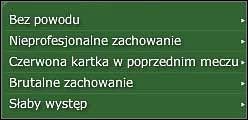 Zawodników możemy karać na trzy sposoby: ostrzeżeniem, tygodniowym i dwutygodniowym zablokowaniem pensji - Współpraca z jednostkami - Prowadzenie zespołu - Football Manager 2006 - poradnik do gry