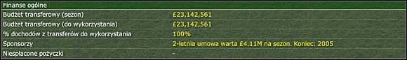 1 - Finanse klubu - Prowadzenie zespołu - Football Manager 2006 - poradnik do gry