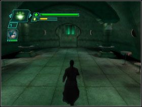 Podbiegamy do dziewczyny i zeskakujemy przez barierkę po prawej na dół - Red Pill Rescue - The Key - The Matrix: Path of Neo - poradnik do gry