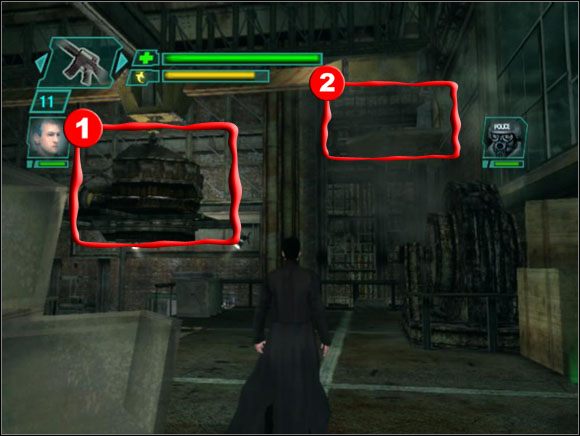 W pewnym momencie dzwoni do nas Link i mówi, że możemy teraz użyć dźwigu jako broni - Captains Rescue - Captain Roland - The Matrix: Path of Neo - poradnik do gry