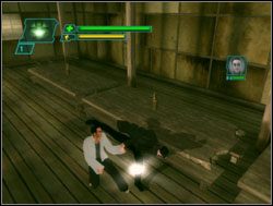 Gdy zadamy Seraphinowi wystarczająco dużo obrażeń walka przenosi się z powrotem do drewnianej chatki - Seraphs Apology - The Matrix: Path of Neo - poradnik do gry