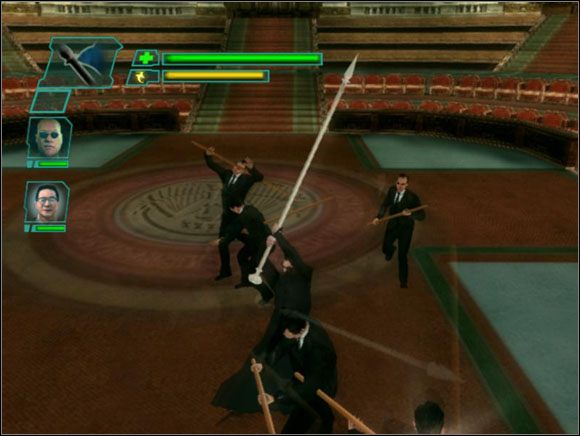 Jest to kolejna plansza w czasie której musimy stawić czoła hordom Smithów - Taking the floor - The Matrix: Path of Neo - poradnik do gry