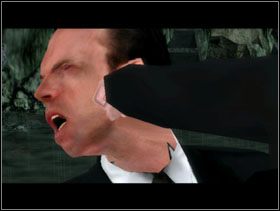 Po zadaniu sobie na wzajem wystarczającej liczby obrażeń, Neo lub Smith łapie swojego przeciwnika i wbija go w ziemię (w zależności kto zadał w tej części walki więcej obrażeń) - Aerial Battle - The Matrix: Path of Neo - poradnik do gry