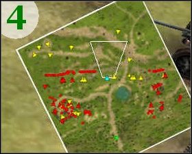 Walki będzie dość dużo, warto więc udać się jednym żołnierzy do wraku czołgu [F - mapa] i wyjąć z niego karabin maszynowy - Misja 2 - Informator | Outfront Na Tyłach Wroga - Outfront: Na Tyłach Wroga - poradnik do gry