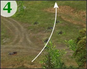 Teraz zawracamy i odbijamy do miejsca [C - mapa] , patrz mapa - Misja 6 - Radar | Outfront Na Tyłach Wroga - Outfront: Na Tyłach Wroga - poradnik do gry