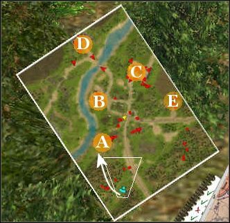 Udajemy się w stronę [A - mapa] , aby od tej strony zaatakować okopy wroga [rys - Misja 8 - Szalony atak | Outfront Na Tyłach Wroga - Outfront: Na Tyłach Wroga - poradnik do gry