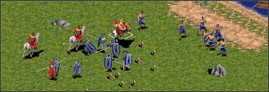 Aleksander w ekwilibrystyczny sposób opuszcza swoje siodło. - IV - I Shall Return | Kampania Voices of Babylon w Age of Empires - Age of Empires - poradnik do gry