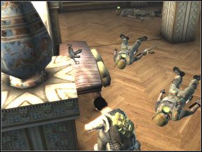 Postaw minę wybuchową w [22] (prawy obrazek powyżej) i zastrzel obu uśpionych żołnierzy - [20] Hello, Mr. President cz.2 | Cold War Szpieg Zimnej Wojny - Cold War: Szpieg Zimnej Wojny - poradnik do gry