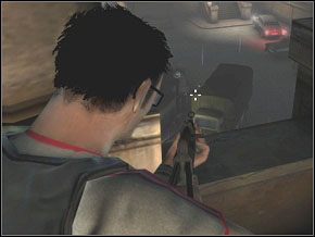 Ukryj się za szybą w drzwiach, w [11], widoczną na lewym obrazku powyżej i zacznij strzelać do trzech żołnierzy - w [12] , [13] i [14] - [21] Escort Service cz.1 | Cold War Szpieg Zimnej Wojny - Cold War: Szpieg Zimnej Wojny - poradnik do gry