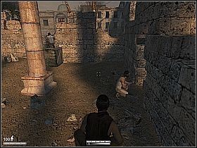 Podejdź do drewnianego rusztowania z prawej i zejdź po nim na dół, a następnie skieruj się do wąskiego tunelu [1] - Bejrut po ataku | Kameleon - Kameleon - poradnik do gry