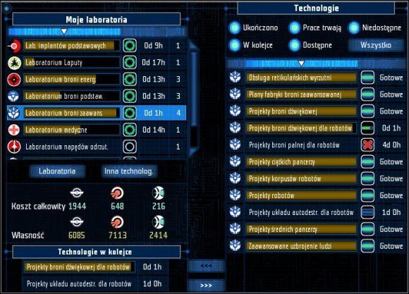 Jeśli chodzi o liczbę budynków, nie sposób przesadzić. Choć trzy, cztery laboratoria danego rodzaju mogą się z początku wydawać przesadą, to w rzeczywistości liczba absolutnie podstawowa. Jeśli chcesz naprawdę pogalopować w rozwoju, polecam nawet pięć do sześciu. - Bazy | Geosfera | UFO Decydujące Starcie - UFO: Decydujące Starcie - poradnik do gry
