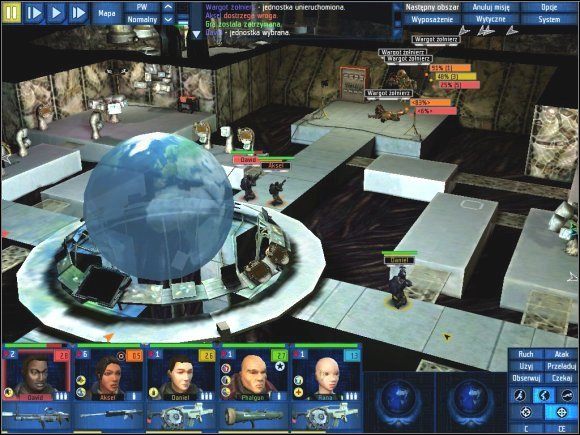 Główne pomieszczenie bazy to dobre miejsce na urządzenie strzelnicy z Wargotami w roli ruchomych tarcz. - Faza II - Wielkie przygotowania (2) | Walkthrough | UFO Decydujące Starcie - UFO: Decydujące Starcie - poradnik do gry