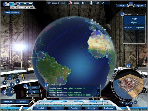 Transoceaniczne tory morskie umożliwiają ekspansję na odległe kontynenty. Należy jednak uważać, bo ich przerwanie może odciąć jednocześnie kilka baz. - Faza III - Wojna totalna (1) | Walkthrough | UFO Decydujące Starcie - UFO: Decydujące Starcie - poradnik do gry