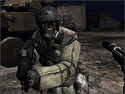 Jedyną wadą maski przeciwgazowej jest to, że postać głośno sapie gdy ma ją na twarzy - Tear Gas | Wyposażenie | Battlefield 2 Jednostki Specjalne - Battlefield 2: Jednostki Specjalne - poradnik do gry
