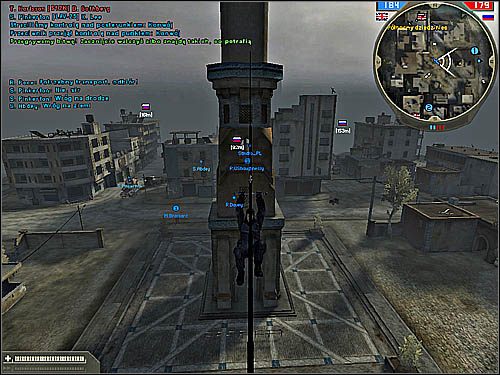 Gdy dojedziesz do końca, postać automatycznie zejdzie z liny - Zip Line | Wyposażenie | Battlefield 2 Jednostki Specjalne - Battlefield 2: Jednostki Specjalne - poradnik do gry