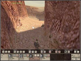 Na rozstajach w przejściu skręć w lewo, podejdź kawałek dalej i załatw cichutko nożem Szwabinę siedzącego u wylotu - Misja 2 Snakebite (4) | Operacja Heat | Hidden and Dangerous 2 Drużyna Szabla - Hidden and Dangerous 2: Drużyna Szabla - poradnik do gry