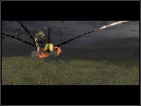 Na koniec obejrzyj tylko krótkie outro na którym wszystko co tutaj zaminowałeś wylatuje w powietrze [obrazek powyżej po prawej] - Misja 1 Chestnut (4) | Operacja Husky | Hidden and Dangerous 2 Drużyna Szabla - Hidden and Dangerous 2: Drużyna Szabla - poradnik do gry