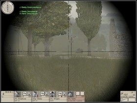 Poczekaj aż wyskoczą z pojazdu, który zatrzyma się w miejscu również oznaczonym na mapie (pomiędzy zabudowaniami farmy a ruinami budynku po prawej stronie drogi) a wówczas powystrzelaj ich wszystkich snajperem i celowniczym kaemu - Misja 2 Razor Blade (2) | Operacja Houndsmith | Hidden and Dangerous 2 - Hidden and Dangerous 2: Drużyna Szabla - poradnik do gry