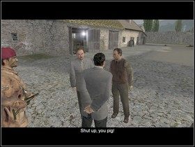 Teraz tylko obejrzyj filmik na którym Twoi komandosi przekazują członkom francuskiego ruchu oporu tego parszywego zdrajcę - Misja 2 Razor Blade (3) | Operacja Houndsmith | Hidden and Dangerous 2 - Hidden and Dangerous 2: Drużyna Szabla - poradnik do gry