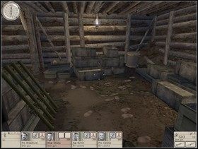 Jeśli nikt Cię nie usłyszał stań najpierw po cichutku przy drzwiach po lewej (magazyn), otwórz je i wrzuć do środka granat - Misja 3 Guardian Angels (2) | Operacja Houndsmith | Hidden and Dangerous 2 - Hidden and Dangerous 2: Drużyna Szabla - poradnik do gry