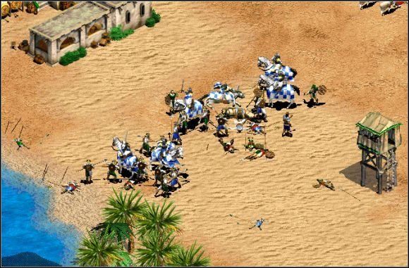 Grupa pikinierów niszczy grupę konnych rycerzy - choć kosztuje kilkakrotnie mniej. - O walce w Age of Empires II The Age of the Kings | Podstawy - Age of Empires II: The Age of the Kings - poradnik do gry