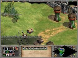 Katapulty do spółki z taranami obaliły wieże i bramę, a zaraz potem w jednym, zmasowanym ataku zniszczyliśmy twierdzę - The Cleansing of the Loire | Kampania Joanny DArc w Age of Empires II - Age of Empires II: The Age of the Kings - poradnik do gry