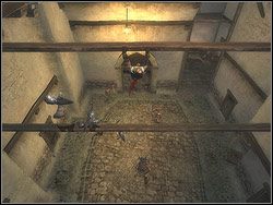 Udaj się na lewo i wtocz do pomieszczenia przez dziurę w rozwalonych drzwiach - [02] Harbor District (dzielnica portowa) | Prince of Persia Dwa Trony - Prince of Persia: Dwa Trony - poradnik do gry