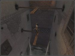 Chwila pobytu w budynku i już wydostałeś się na zewnątrz - [03] The Streets of Babylon (ulice Babilonu) | Prince of Persia Dwa Trony - Prince of Persia: Dwa Trony - poradnik do gry