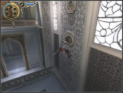 Rzuć okiem na ścianę po lewej - [04] The Palace Balcony (balkony pałacowe) | Prince of Persia Dwa Trony - Prince of Persia: Dwa Trony - poradnik do gry