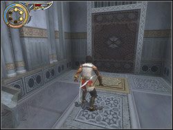 Nadepnij na ozdobny kafel, tkwiący w posadzce opodal fontanny - [09] The Royal Chambers (pokoje królewskie) | Prince of Persia Dwa Trony - Prince of Persia: Dwa Trony - poradnik do gry