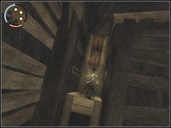 W nowym pomieszczeniu skieruj się w stronę drewnianej ścianki, wbiegnij na nią - [10] The Sewers (kanały) | Prince of Persia Dwa Trony - Prince of Persia: Dwa Trony - poradnik do gry
